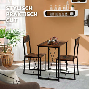 Sitzgruppe Margate Industrial Holz dunkel, rustikal