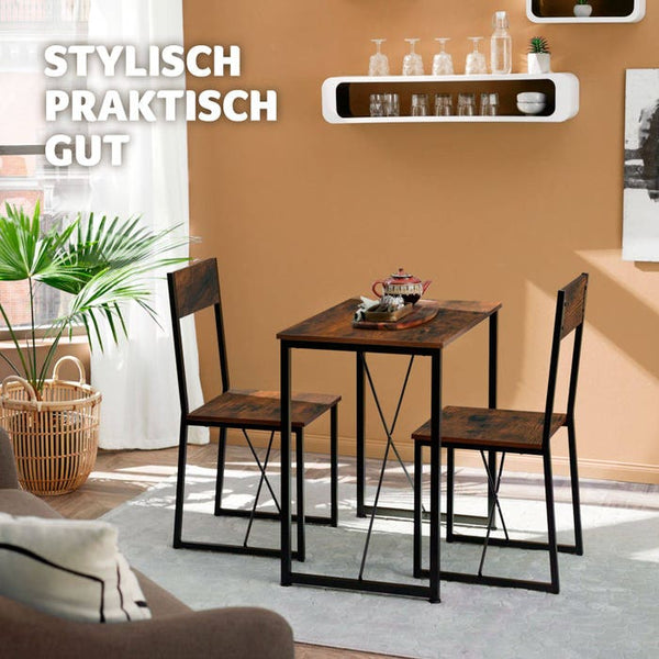 Sitzgruppe Margate Industrial Holz dunkel, rustikal