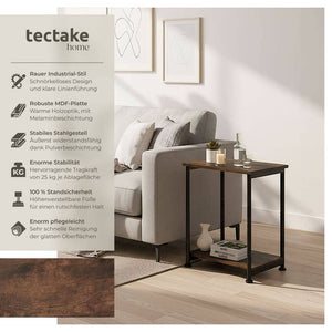 Beistelltisch Yonkers 38,5x30x51,5cm Industrial dunkelbraun