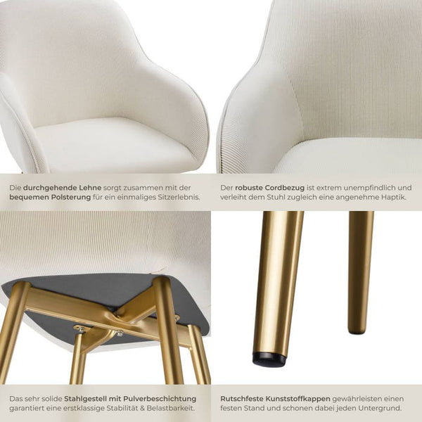 Stuhl Marilyn créme/gold pro Stück
