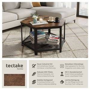 Couchtisch Norwich Industrial Holz dunkel, rustikal