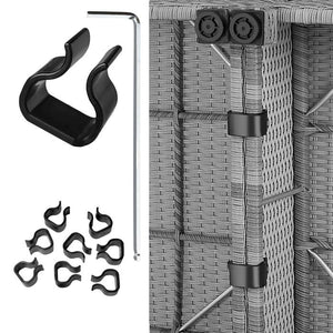 Aluminium Rattan Lounge hellgrau