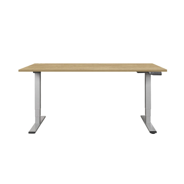 Scrivania da ufficio CONTINI regolabile in altezza 2,0x0,9m rovere / struttura grigio RAL 7045