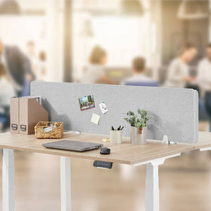 Schreibtisch Trennwand Noisy grau 130 x 40 cm