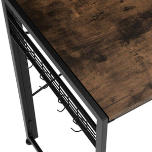 Schreibtisch Paterson Industrial Holz dunkel, rustikal