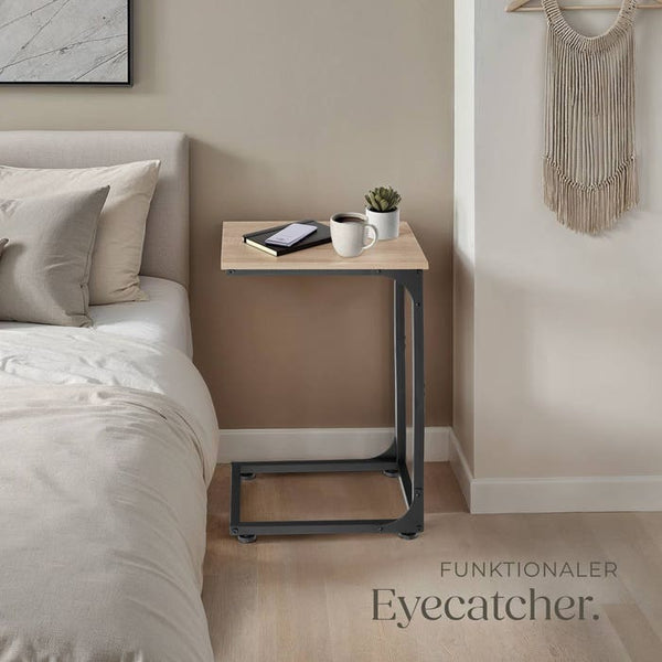 Beistelltisch Erie 40x30x63cm Industrial Holz hell, Eiche Sonoma