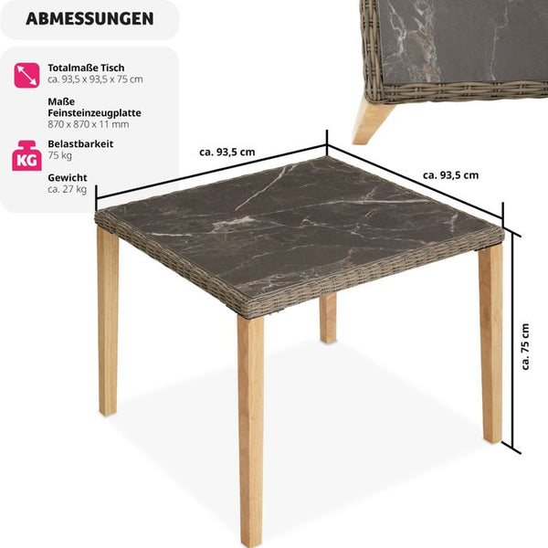 Rattan Tisch Tarent natur