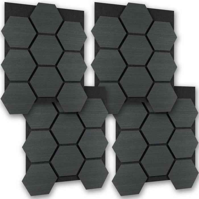 Akustikpaneele Sonic Shield Eiche schwarz 4er Set