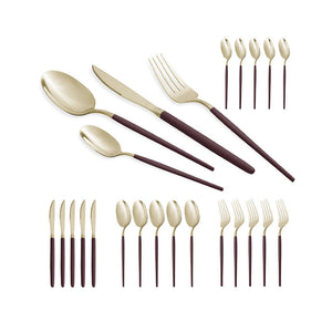 Berlinger Haus 24 teiliges Besteckset bordeaux/champagne Leonardo Collection
