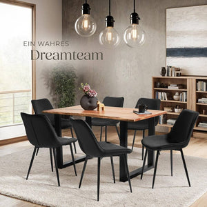 4er Set Stuhl Monroe Samtoptik schwarz