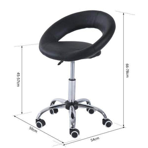 Arbeitshocker Rollhocker höhenverstellbar Schwarz