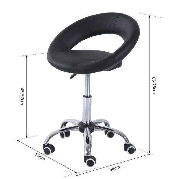 Arbeitshocker Rollhocker höhenverstellbar Schwarz