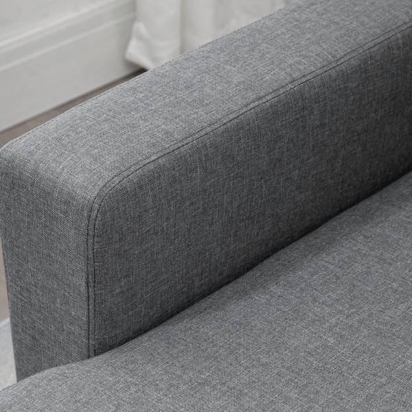 Ecksofa mit Schlaffunktion mit Bettkasten Hellgrau