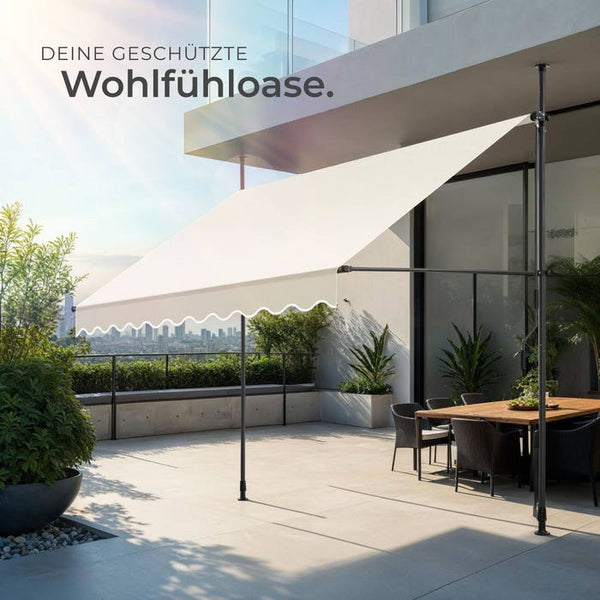 Klemmmarkise beige 250 x 180 cm