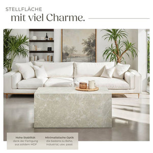 Couchtisch Lasley Travertin Optik 90 x 50 x 40 cm