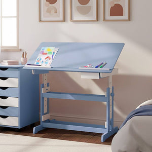 Schreibtisch blau