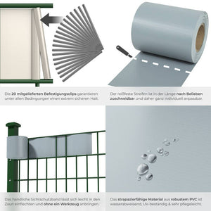 PVC privacy film, grey, 35m