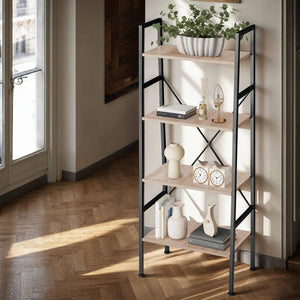 Leiterregal Newcastle 57,5 x 35,5 x 139cm - industrial hellbraun
