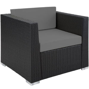 Rattan Lounge München schwarz