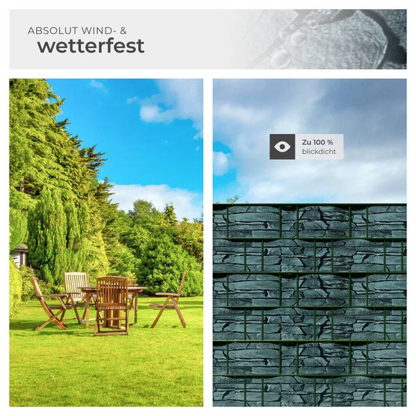 PVC Sichtschutzfolie Schiefer 70 m