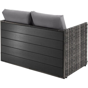 2-in-1-Rattanlounge-Set Monopoli grau