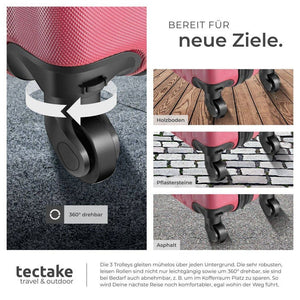 Reisekofferset Hartschale, rot