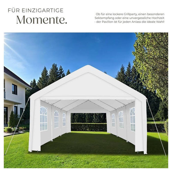 Garten Pavillon 6x4m mit 4 Seitenteilen