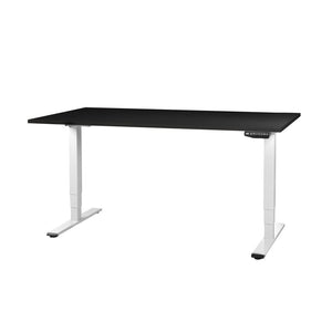 Scrivania da ufficio regolabile in altezza CONTINI 1,6x0,8m Nero / Telaio bianco RAL 9016