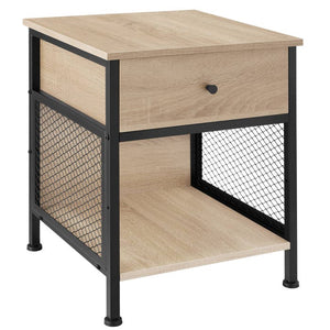 Nachttisch Killarney Industrial Holz hell, Eiche Sonoma