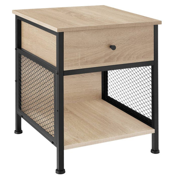 Nachttisch Killarney Industrial Holz hell, Eiche Sonoma