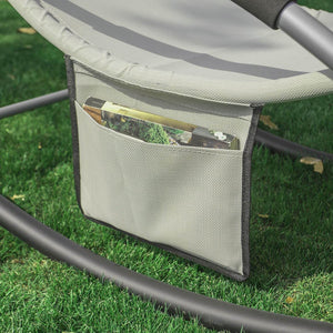 2-er Set Gartenliege Sonnenliege mit Tasche Liegestuhl Beige OGS28-MIx2