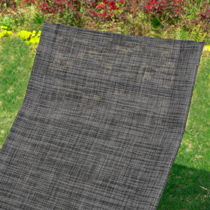 Gartenliege | Sonnenliege mit Tasche | Schaukelliege Schwarz/Grau | OGS47-MS