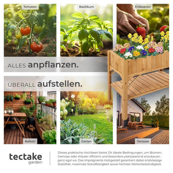 Hochbeet mit Ablage