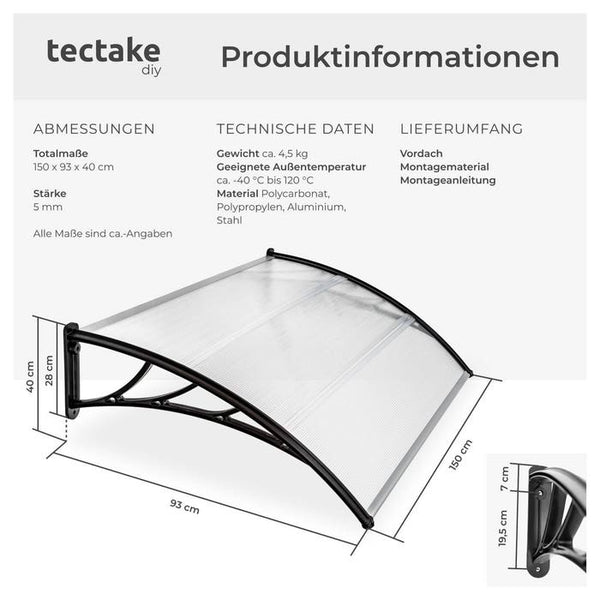 Transparent canopy 150 cm