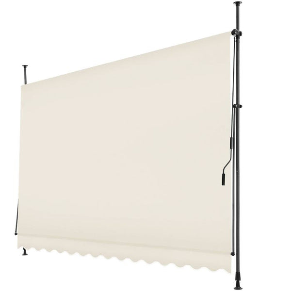 Klemmmarkise beige 350 x 180 cm