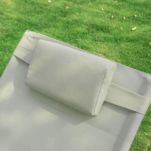 2-er Set Gartenliege Sonnenliege mit Tasche Liegestuhl Beige OGS28-MIx2