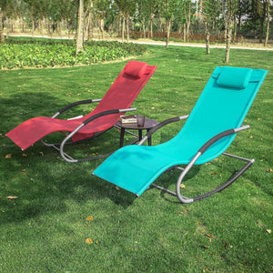 Gartenliege | Sonnenliege mit Tasche | Liegestuhl Rot | OGS28-R