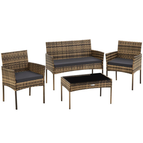 Rattan Gartenset Palese natur