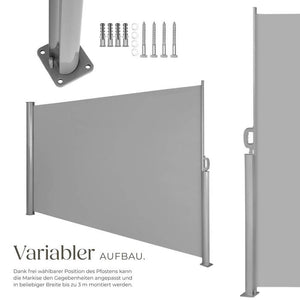 Tendalino laterale in alluminio grigio 160 x 300 cm