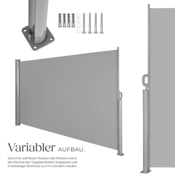 Tendalino laterale in alluminio grigio 160 x 300 cm