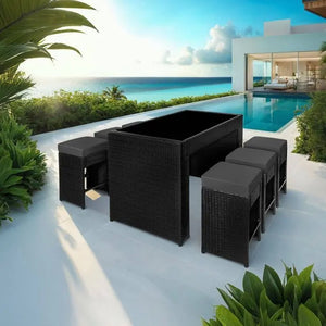 Aluminium Rattan Barset Ibiza