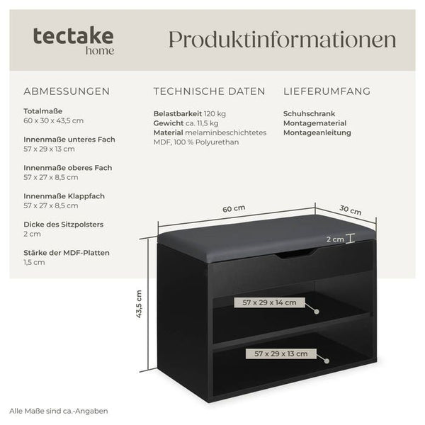 Schuhbank Jasmina schwarz