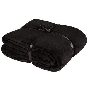 2x Kuscheldecken mit Ärmeln, 200x170cm, schwarz