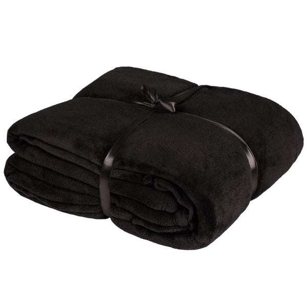 2x Kuscheldecken mit Ärmeln, 200x170cm, schwarz