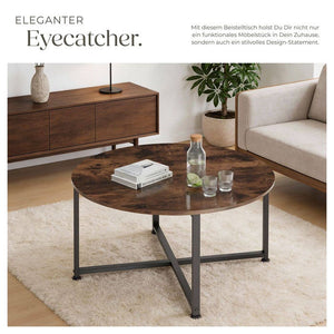 Couchtisch Aberdeen Industrial Holz dunkel, rustikal
