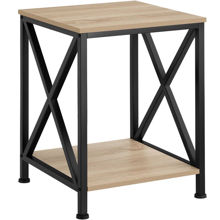 Beistelltisch Carlton 40,5x40,5x52,5cm Industrial hellbraun