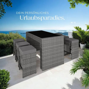 Aluminium Rattan Barset Ibiza