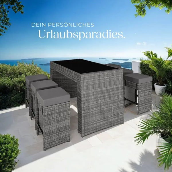 Aluminium Rattan Barset Ibiza