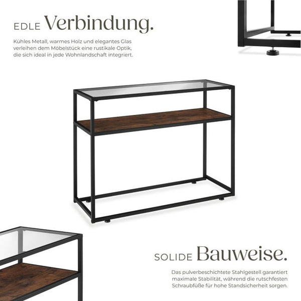 Konsolentisch Kilkenny 100x41x80,5cm Industrial dunkelbraun