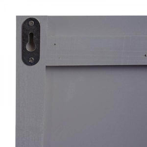 Wandgarderobe Garderobenpaneel Shabby-Look Vintage, 8 Haken 91x60cm ~ grau-blau, shabby